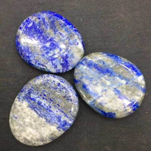 1pcs Natural lapis lazuli stone Thumb Worry Stone Crystals Stones Reiki Healing