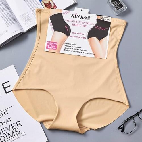 High Waist Ice Silk Underwear Body Shaping Pants Hip Leggings Ladies Breathable Belly Shaping Pants