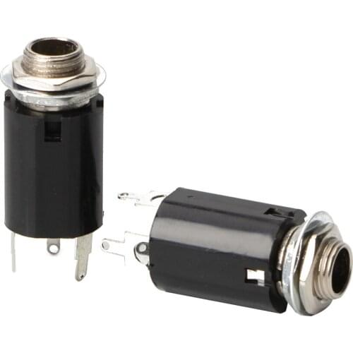 New 1pc Black Guitar Endpin Jack 6.35 Input For Any Guitar EQ Pickup Output