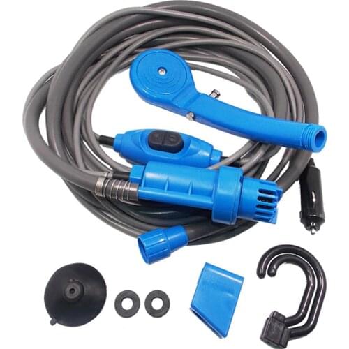 1 Set Portable Car Washer 12V Camping Shower DC Car Shower High Pressure Power Washer Electric Pump For Outdoor Camping Travel