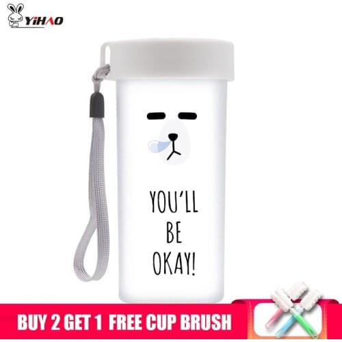 YiHAO 360ML PP Material Brief Style Direct Drinking Water Bottles Environmental Protection Portable MIni Water Bottles