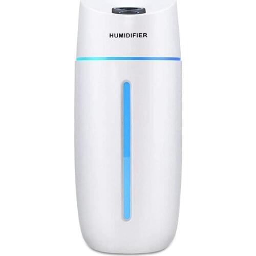 Portable Cool Mist Humidifier 250ML with 7-Color LED Light, Vehicle USB Humidifier, Waterless Auto-Off for Home Bedroom