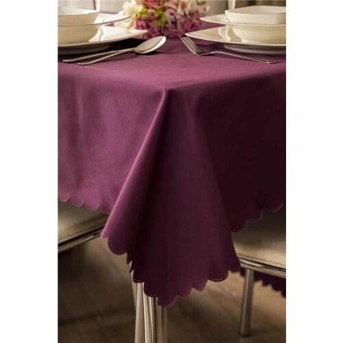 Scrub 160*220 table cloth 12 personality Straight Burgundy 440079301