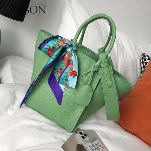 OUSSON 2021 New Design Leather Large Capacity Bucket Bag Fashion Messenger Bag Multifunctional Tote Handbag For Women