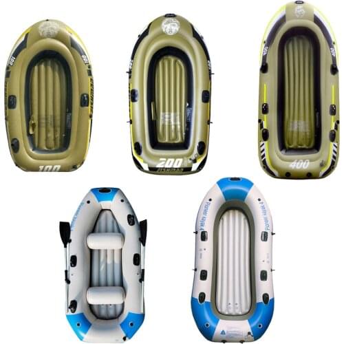 Thickened Inflatable Boat Foldable Rubber Thickened 2/3/4 Person Inflatable Rubber Boat Foldable PVC Kayak For Adults Fishing