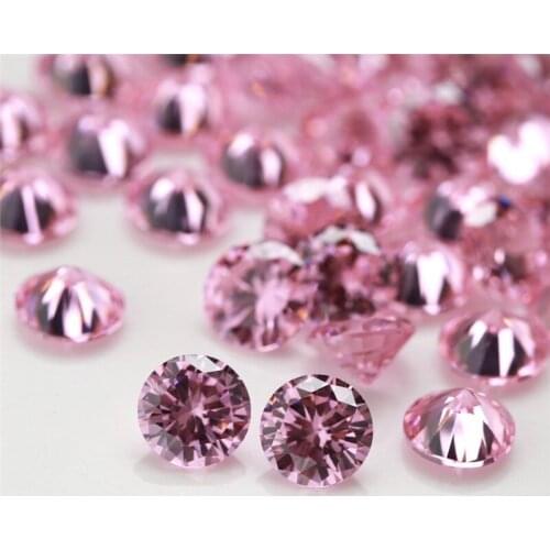 1mm~1.5mm 1000 pcs Wuzhou factory wholesale AAAAA pink cubic zirconia cz gemstone for jewelry
