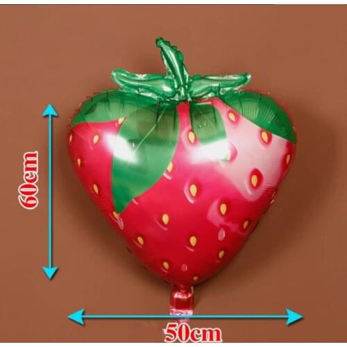 1pcs Strawberry Balloons Fruit Foil Ballon 2019 Birthday Party Decorations Kids Globos Helium Aniversario Baby Shower Girl