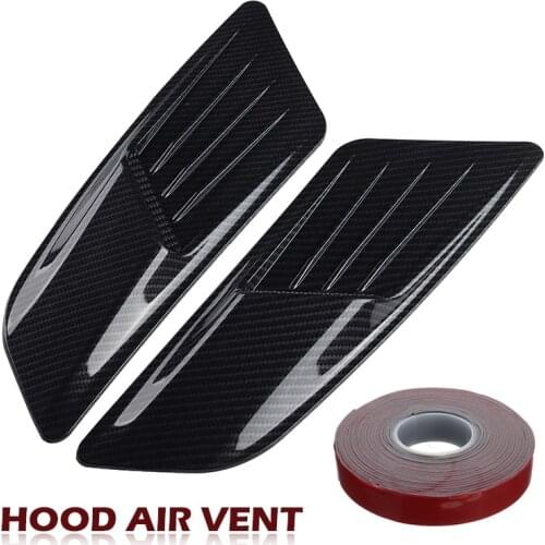 2Pcs Car Front Hood Scoop Heat Extractor Insert Vent Hood Decorative Air Outlet For Ford Mustang 2015-2017
