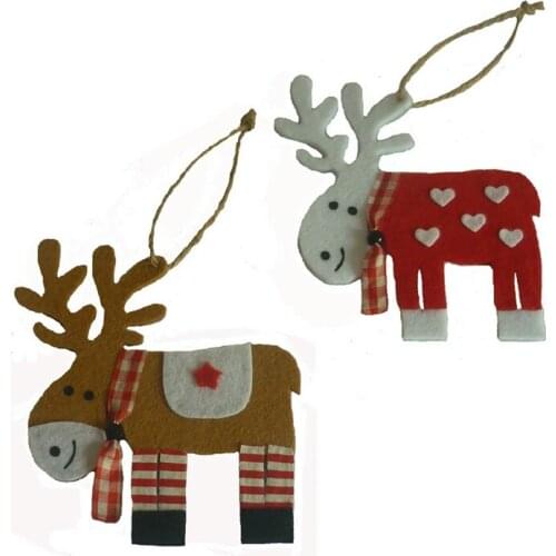 4pcs Christmas Ornaments Christmas Tree Decor Elk Pendant Xmas Party Decor Deer Pendants Christmas Decoration for Home