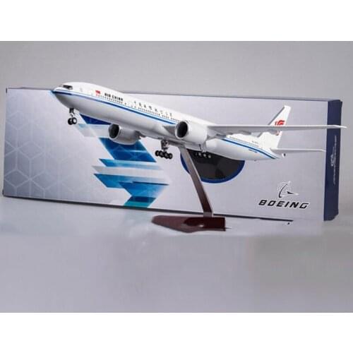 47CM Aircraft 1/157 Scale Simulation Boeing B777 Airplane Model Toys Air China Airlines W Light and Wheel Diecast Plastic Plane