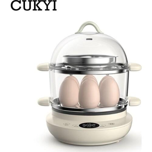 CUKYI Scheduled Egg Cooker Appointment Steamer Automatic Power Off Breakfast Machine Multifunction Non-stick Pan Disinfection