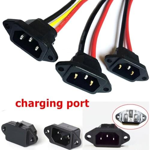 Free shipping!lead-acid electric bike charging/discharging plug,standard discharging port for battery box,ebike charging socket
