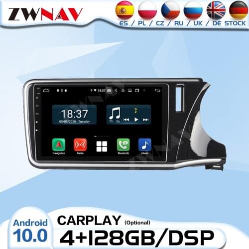 Carplay 2 Din Android Radio Receiver For Honda City Grace 2014 2015 2016 2017 Auto Audio Stereo Video Player GPS Navi Head Unit