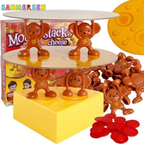 Children Stacking Games Mouse Cheese Stacking Educational Puzzle Board Game Toys Creative Kids Stacking Balancing Toys