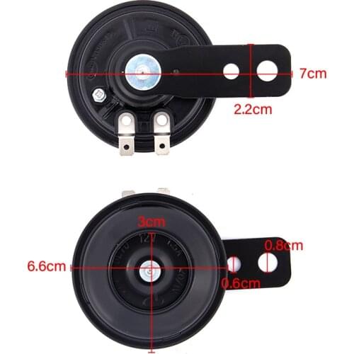 EAFC Universal Motorcycle Electric Horn kit 12V 1.5A 105db Waterproof Round Loud