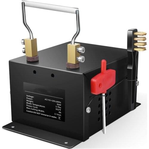 110V 60W Electric Rope Cutter Hot Knife Thermal Blade Braid Fabric Webbing Belting Ribbon Bench Mount Cutting Tool Kit