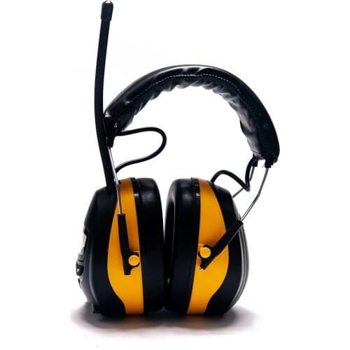 Electronic Hearing Protector Earmuff ABS+sponge NRR 22dB Ear Protector LCD Display AM FM Radio Earmuff For Factory Hot