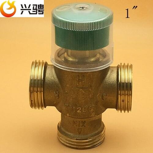 G1" Brass Thermostatic valve, Solar Energy Thermostatic Mixing Valve,Pipe Thermostat Valve