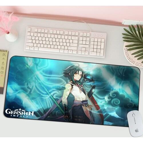 Genshin Impact Game Gaming Mousepad XXL Large Gamer Keyboard PC Desk Mat Computer Tablet Mouse Pad Stationery Accessories