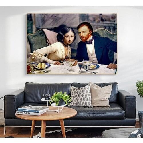 Mona Lisa Art Oil Canvas Paintings on the Wall Colorful Posters and Prints Street Art Abstract Pictures Collage For Living Room