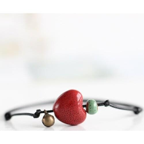 Creative fashion handmade heart ceramic anklets small jewelry national wind parts free shipping #1322