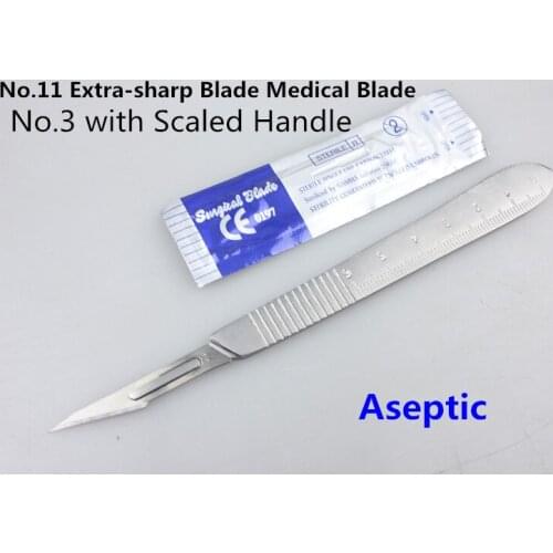 Blade and Handle 11# tip Beauty knife Medical Scalpel Opening Repair Tools Knife for Disposable Sterile/Mobile Phone/Beauty/DIY
