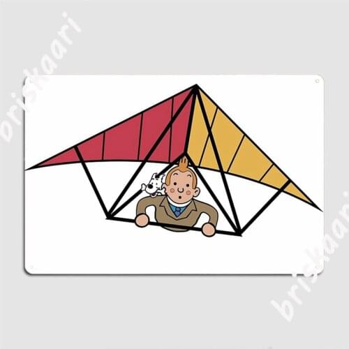 Tintin And Milu Metal Signs Wall Decor Wall Mural Living Room Vintage Tin sign Posters