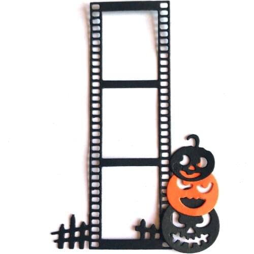 Miss Vintage Halloween Film Pumpkin Set Metal Cutting Dies Stencils For DIY Decorative Embossing Handcraft Die Template