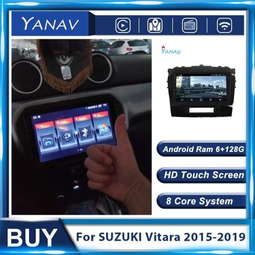 128G Android Multimedia MP3 Player GPS Navigation Car Radio For SUZUKI Vitara 2015-2019 Auto Stereo Receiver Video