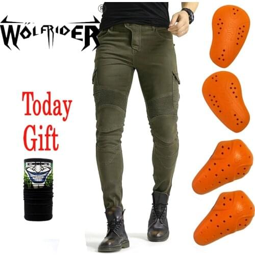 2020 Summer Men Motorcycle Riding Pants Protective Pants Motocross Racing Denim Jeans Motorcycle Ride Jeans Hi-06