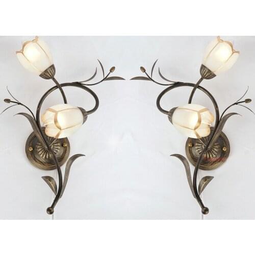 Wall lamp hotel wall sconce living room diningroom led wall light bedroom bedside lamp led stain glass lighting bathroom lights