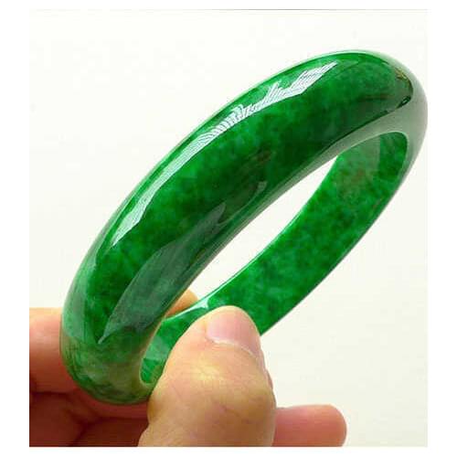 Natural Green Emerald Jade Bangle Women Men Genuine Certified Jades Stone Jadeite Bangles Fashion Jewelry Accessories For Ladies