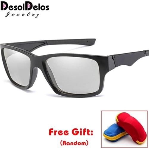 Polarized Photochromic Sunglasses Men Driving Chameleon Glasses Male Day And Night Vision Driver Goggles with box