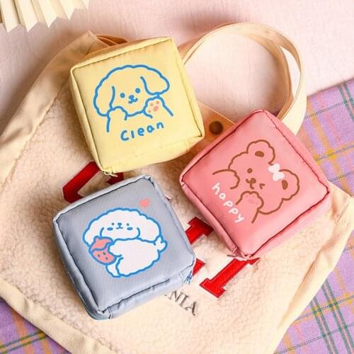 Portable Large Capacity Sanitary Towel Napkin Pad Cute Tampon Purse Bag Organizer Pouch Girl Feminine Hygiene Pad Storage