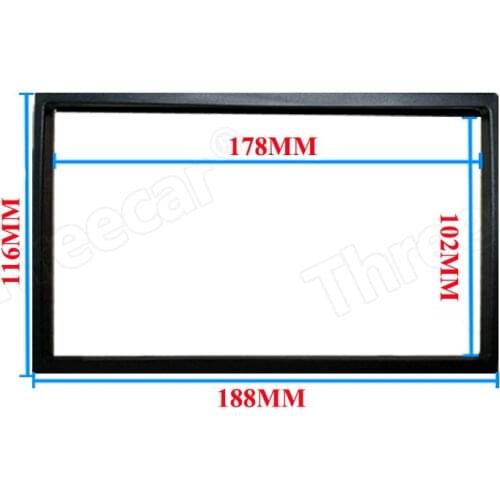 Double Din Car Radio Fascia for Car Radio 7018B 7010B 8702 7023D 7010G 7018G Installation Trim Fascia Face Plate Panel DVD Frame