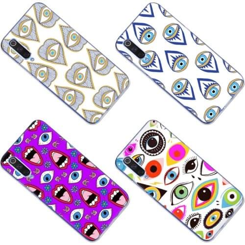 Evil Eye Illustrations Silicone Case for Xiaomi Mi POCO X3 NFC M3 F3 Note 10 S 10i 10T 11X Pro 11i 11 Ultra 11 Lite Soft Cover