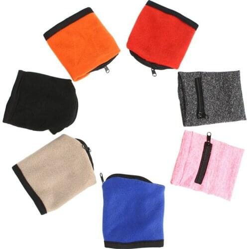 Zipper Pocket Wrist Wallet Pouch Bag Running Cycling Wrist Wallet Pocket Sport Wristband Keys Coin Storage Bag Wrist Wraps