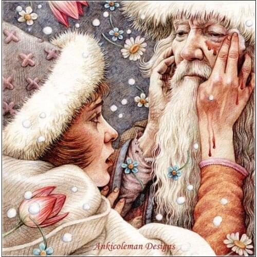 Embroidery Counted Cross Stitch Kits Needlework - Crafts 14 ct DMC Color DIY Arts Handmade Decor - The Night Of The White Stag