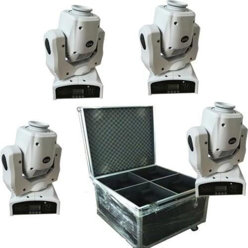 4 pcs/lot White shell 60W LED Spot Moving Head Light/USA Luminums LED lamp Light 60W gobo led moving head lights with Flightcase