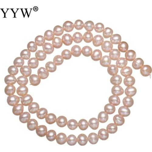 5-6mm Natural Pink Potato Shape Fashion Freshwater Loose Pearl Beads Necklace Bracelat Jewelry Making DIY Pearl Loose Beads