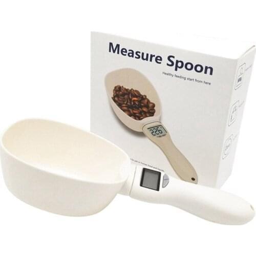 800g/1g LCD Display Pet Food Scale Cup For Dog Cat Feeding Bowl Kitchen Scale Spoon Measuring Scoop Cup Portable Drop Shipping