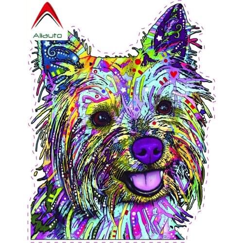 Aliauto Yorkshire Terrier Car Stickers Waterproof Reflective Sunscreen Motorcycle Auto Accessories PVC Decal,15cm*10cm