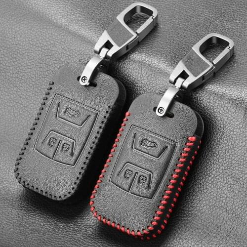 3 Buttons Colorful Leather Car Key Case Bag For Chery Tiggo Arrizo Auto Smart Remote Key Cover Holder Car Interior Accessories