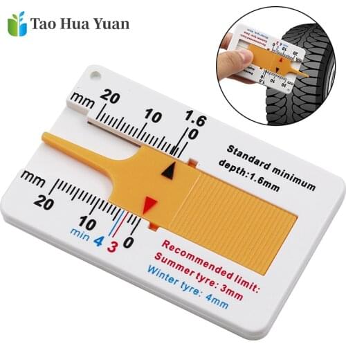 0-20mm Autocar Tyre Tread Depthometer Depth Indicator Gauge Gage Motorcycle Trailer Van Wheel Measure Tool Measrement Supplies A