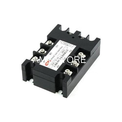 JGX-33100A 3.5-32VDC/480VAC 100A DC to AC 3 Phase SSR Solid State Relay w Indicator Light
