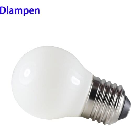 Lampada led filament e27 bulb light G45 220V dimmer milky shell super 4W white 6000K daylight Energy-saving dimmable home lamp
