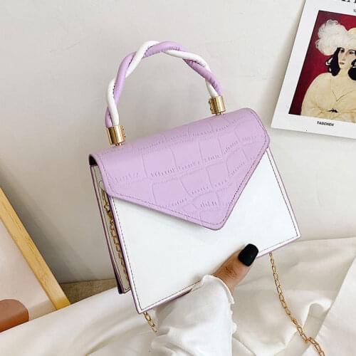 2021 Summer Chain Small Handbags For Women Simple Square Female Shoulder Bags Designer Brand Casual Crossbody Bag New Purse