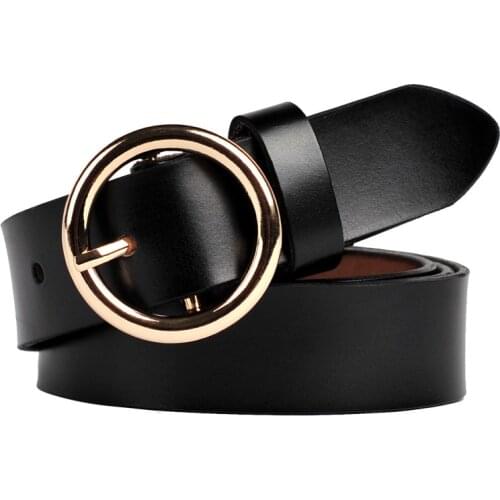 Fashion Womens Belt Genuine Leather Belts For Women Female Belt Pin Buckles Fancy Vintage For Jeans
