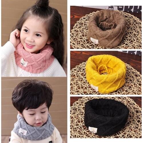Fashion Wool Scarves For Girls Boys Knitting Neckerchief Kids High Quality Muffle Children Clothes Accessories Infant Cachecol