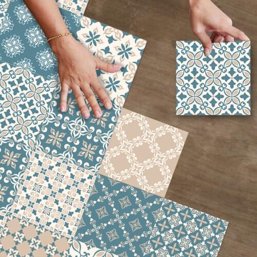 Arabic Style Pattern Tile Stickers for Living Room Kitchen Retro 3D Waterproof Mural Decal Bathroom Decor DIY Adhesive Wallpaper